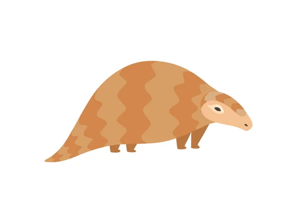 Cute Pangolin zwierząt, widok z boku kreskówka wektor — Wektor stockowy