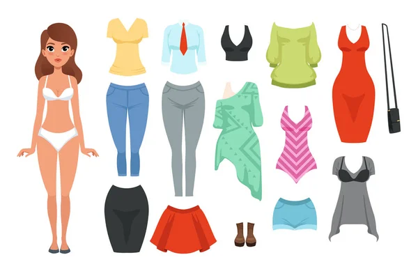 Conjunto de prendas de vestir para mujeres. Traje formal e informal