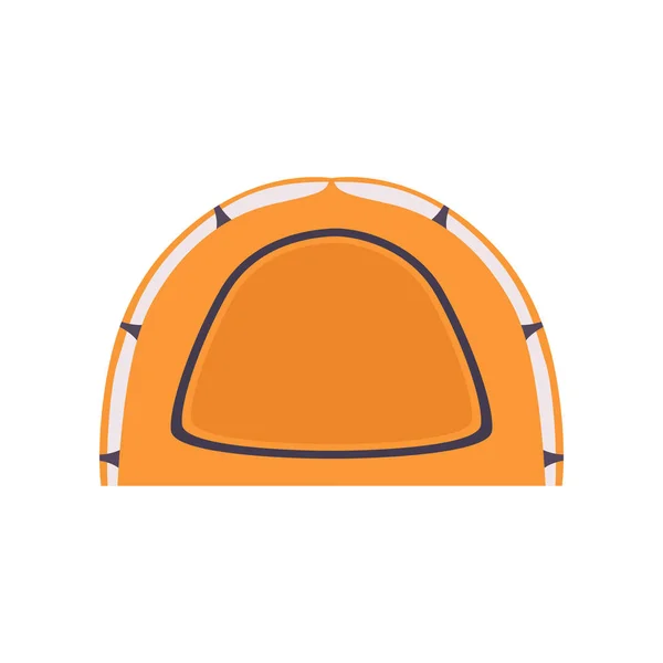 Oranje Camping toeristische tent, zomer rest ontwerp element vector illustratie — Stockvector