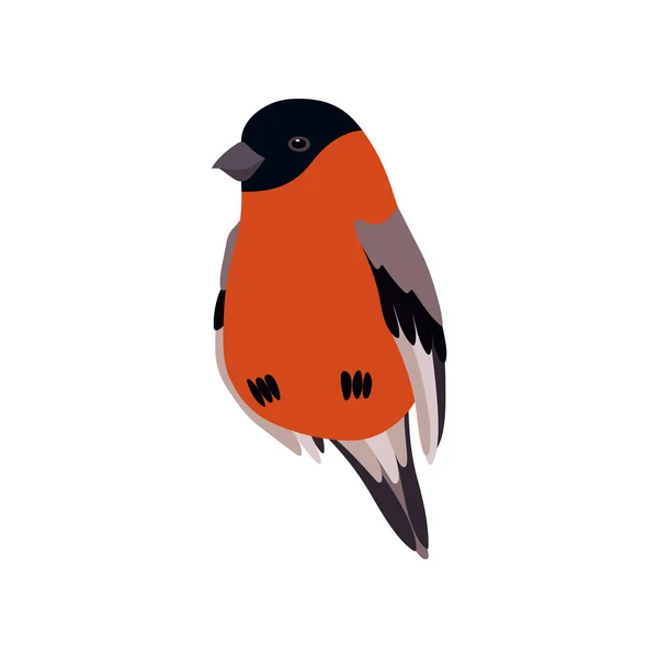 Kleine Goudvink vogel, schattige Birdie huis huisdier vector illustratie — Stockvector