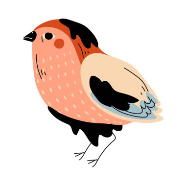 Kuş yağ atık ile lekelenmiş, küresel çevre kirliliği sorun vektör Illustration