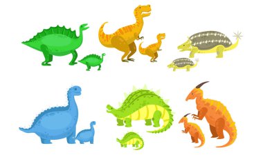 Şirin Anne ve Bebek Dinozorlar Seti, Sevecen Ebeveynler ve Sevecen Çocuklar Tarih Öncesi Hayvanlar İllüzyonu