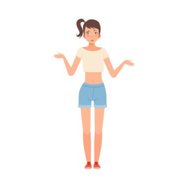 Beyaz arkaplanda Yanlış Anlam Karakteri İllüstrasyon Vektörünü Açıklıyor