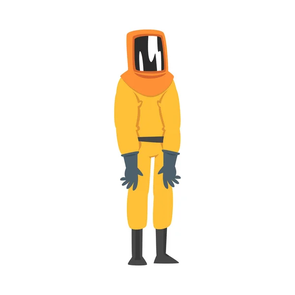 Person im antiviralen Anzug Cartoon Vektor Illustration — Stockvektor