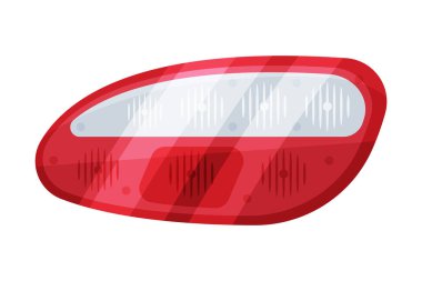 Araba Farları, Parlayan Farlar, Beyaz Arkaplanda Fren Işığı Stili Vektör İllüstrasyonu