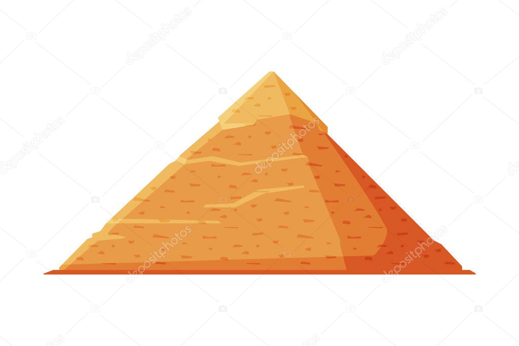 Egyptian Pyramid, Symbol of Egypt Flat Style Vector Illustration on White Background