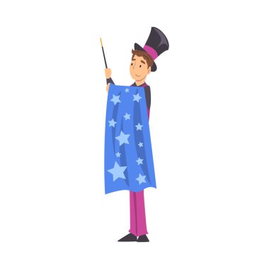 Sihirli Değnekle Sihir Yapan Sihirbaz, Sihirli Şov Çizgi Film Biçimlendirme Gösterisinde İllüzyonist Karakter