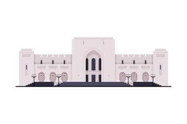 Umman 'a Seyahat, Muscat Şehir Mimarisi, Ünlü Düz Konumlu Vektör İlülasyonu