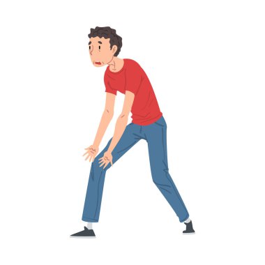 Stresli Genç Adam, Şok olmuş, Korkmuş, Dehşete düşmüş ya da Depresyondaki İnsan Resimleri