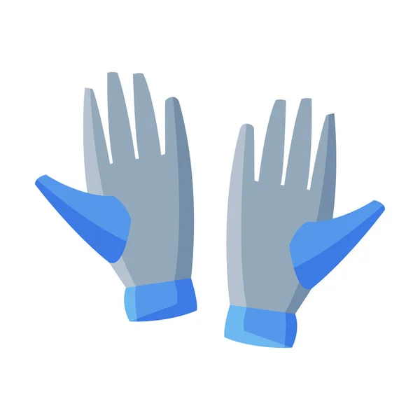 Paire de gants de jardin Illustration vectorielle de style plat sur fond blanc — Image vectorielle