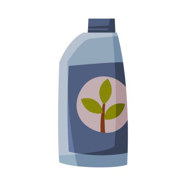 Bitkiler için Bahçe Gübresi Ürünleri ile Paketleme Beyaz Arkaplanda Düz Stil Vektör İllüstrasyonu