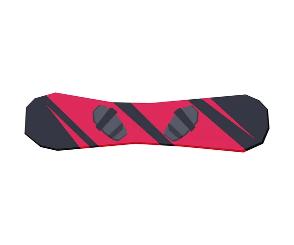 Black and Red Snowboarding Board, Extreme Winter Sport Equipment Vector Illustration — 스톡 벡터