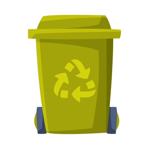 白色背景下的垃圾及垃圾媒介图解的环保回收箱 — 图库矢量图片