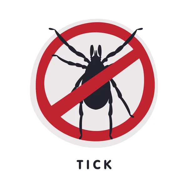 Cochez l'illustration vectorielle d'interdiction des insectes nuisibles, de lutte antiparasitaire et d'extermination sur fond blanc — Image vectorielle