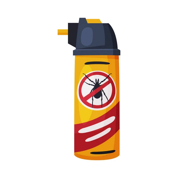 Spray Can of Mite Chemical Insecticide, Pest Control and Extermination Concept Vector Illustration op witte achtergrond — Stockvector