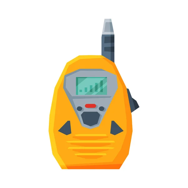 Walky Talky portátil portátil Radio dispositivo infantil plana Vector Ilustración — Vector de stock