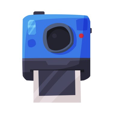 Retro Kamera Yazdırma Resmi, Yaz Tatil Nesnesi, Seyahat ve Turizm Vektörü Resimleri Beyaz Arkaplanda