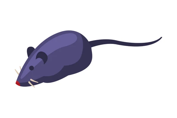 Juguete del ratón, mascota gato cosas dibujos animados estilo vector ilustración sobre fondo blanco — Vector de stock