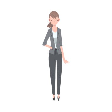 Stresli İş Kadını, Mutsuz Ofis Çalışanı Karakteri İş Giysileri, Yorgun ve Yorgun Kadın Yönetici Resimleri
