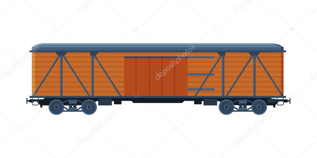 wooden freight train