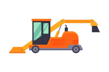 Kış Temizleme Makinesi, Profesyonel Temizlik Yolu Taşıyıcı İllüstrasyonu