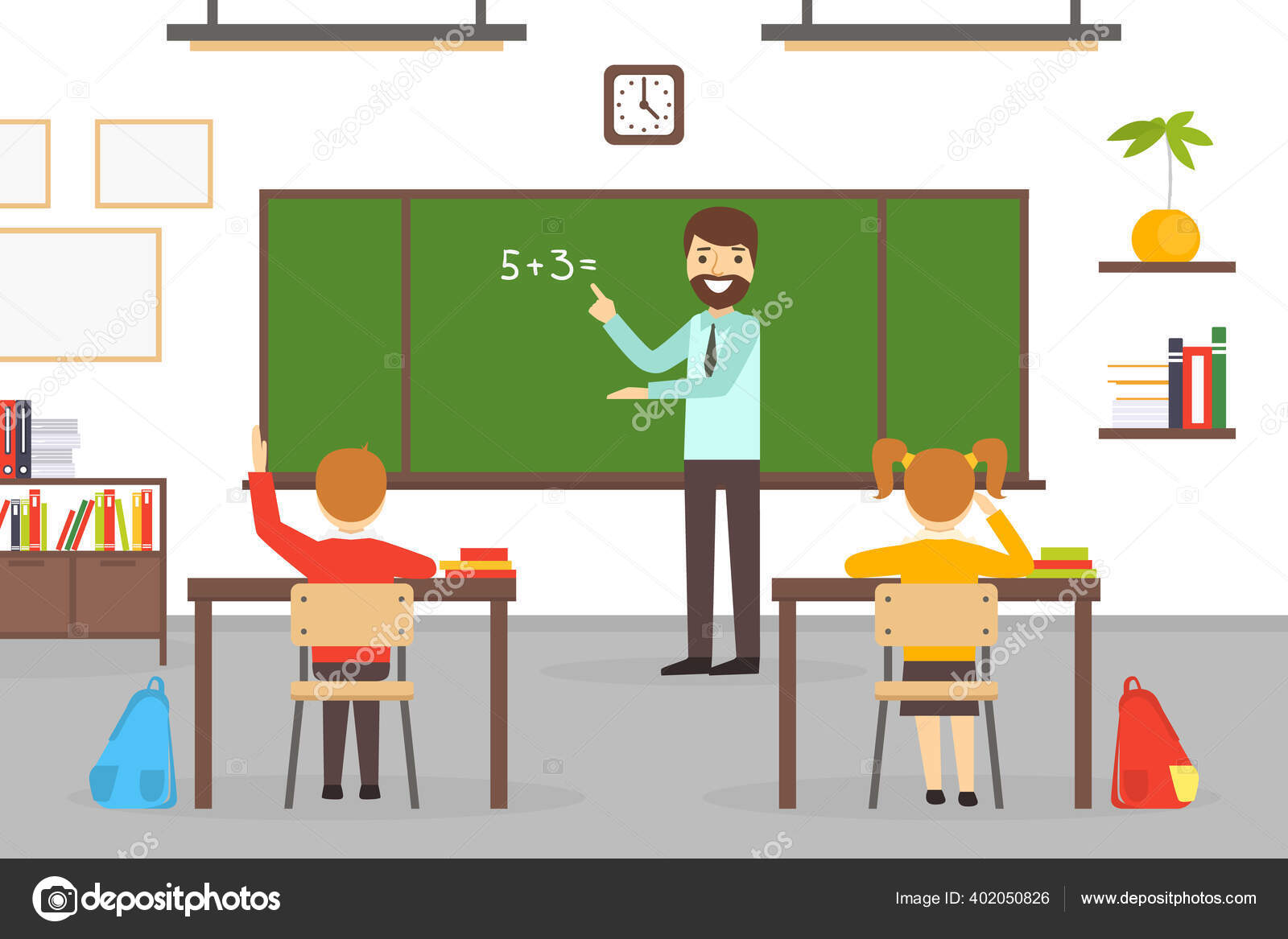 Sekolah Dasar Pelajar Belajar Di Kelas
