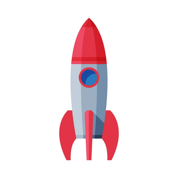 Juguete del bebé del cohete, juguete plástico colorido lindo para la ilustración plana del vector de los niños pequeños — Archivo Imágenes Vectoriales