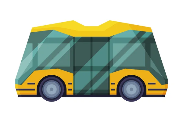 近代的なスクールバス,サイドビュー,学校の学生輸送車両フラットベクトルイラスト — ストックベクタ