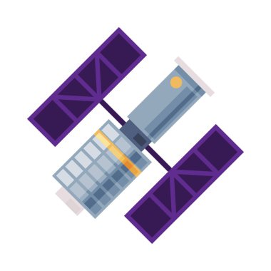 Yapay Uzay Uydusu, TV ve Radyo Yayıncılığı Teknolojileri, Dünya Küresel Düz Şekil Vektörü İllüstrasyonu