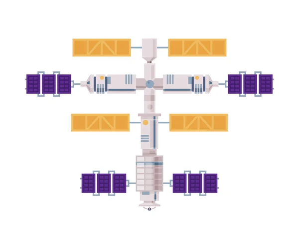 Satellite terrestre, Technologies modernes pour la radiodiffusion télévisuelle et radio, World Global Net Flat Style Vector Illustration sur fond blanc — Image vectorielle