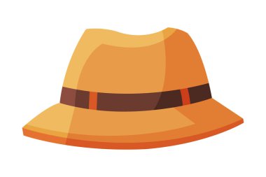 Yaz Erkek Şapkası, Seyahat ve Turizm Beyaz Arkaplan Aksesuar İllüstrasyonu