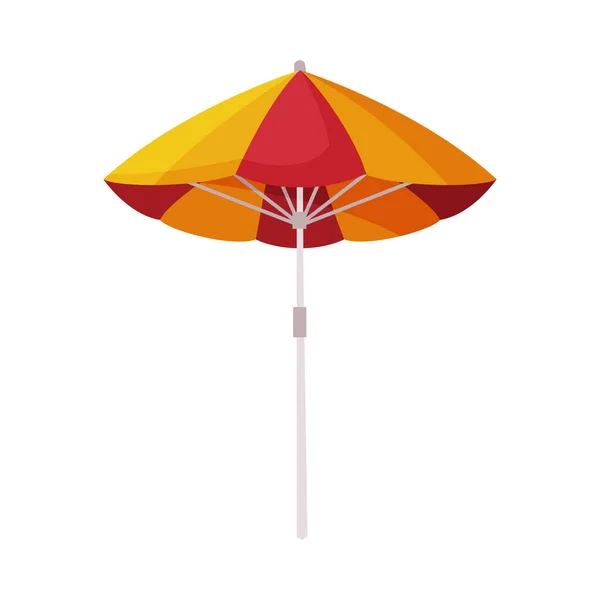 Beach Sun Umbrella, Summer Vacation Object, Traveling and Tourism Vector Illustration on White Background - Stok Vektor