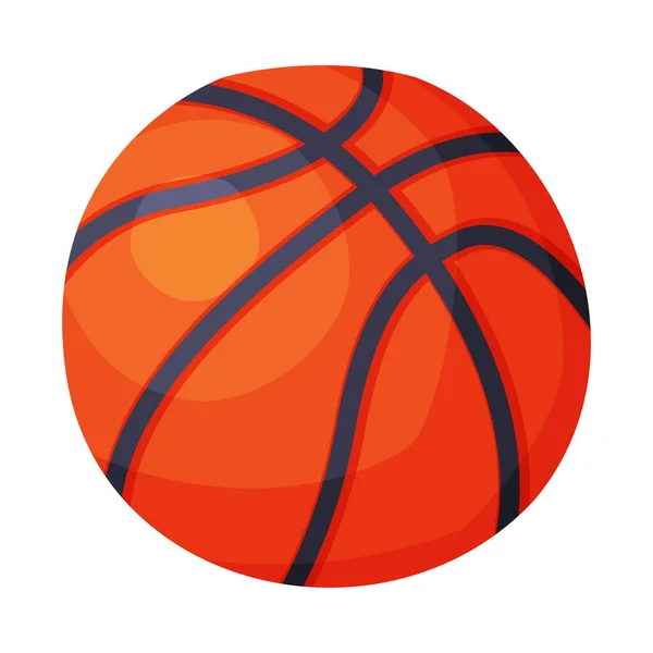 Basketbal míč sportovní vybavení vektorové ilustrace na bílém pozadí — Stockový vektor