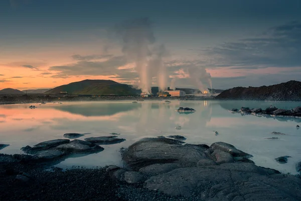 Ośrodek geotermalny Blue Lagoon na Islandii. — Zdjęcie stockowe