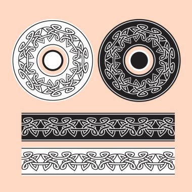 Kelt düğümü çerçeve ve kenar süsü