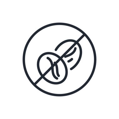 No coffee editable stroke outline icon isolated on white background flat vector illustration. Pixel perfect. 64 x 64.