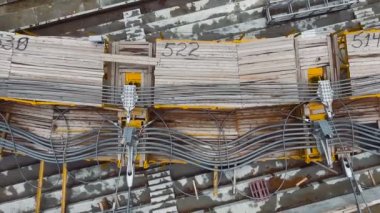 Askılı yapılarının bir futbol stadyumu