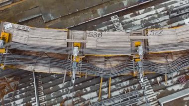 Askılı yapılarının bir futbol stadyumu