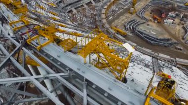 bir stadyum inşaatı