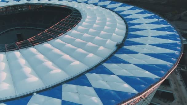 ヴォルゴグラードのサッカー スタジアムの空 tribunes — ストック動画