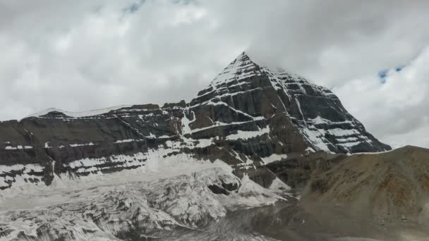 Kailash Mount, västra spegeln Dharma King Norsang kora Time lase — Stockvideo