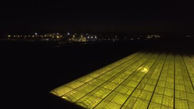 Geceleri salatalıkla büyük bir seranın üzerinde uçuyor.