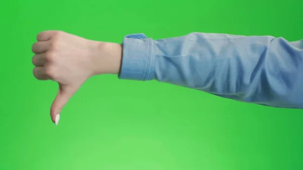 El kaldırma, hoşlanmama, kötü, onaylamama, baş parmağı reddetme, tamam, tamam, olumsuz el hareketini reddet.