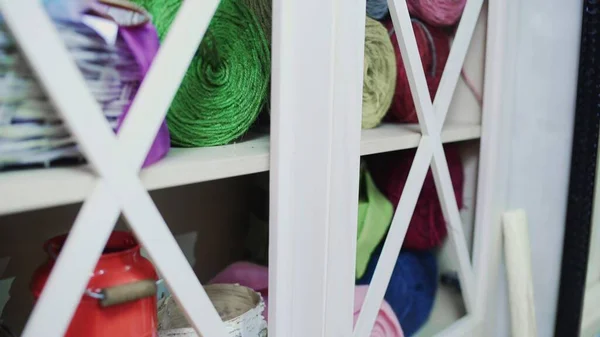 Spool of thread on the shelf — Stock Photo, Image