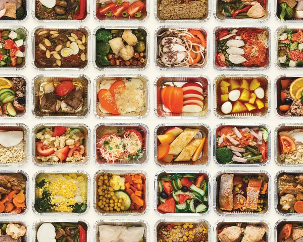 Take away élelmiszer doboz fehér háttér — Stock Fotó