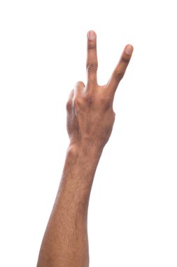 Kara el gösteren izole iki numaralı