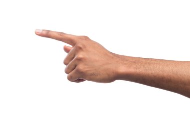 El hareketleri - uzakta, işaret eden adam izole