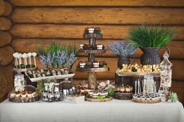 Candy bar for birthday party or wedding — Stock Photo, Image