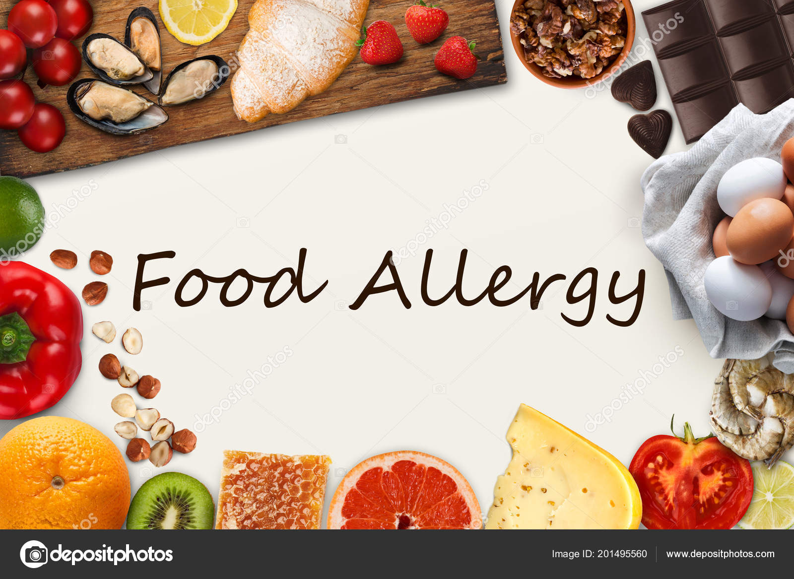 Set of allergic food with black text Stock Photo by ©Milkos 201495560
