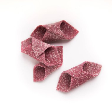 Beyaz izole mor garganelli makarna